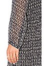 view 4 of 5 Sheer Long Sleeve Midi Dress in Black Multi