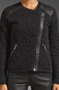 view 2 of 6 Star Quilted Biker Jacket in Black