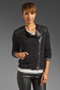 view 4 of 6 Star Quilted Biker Jacket in Black