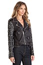 view 3 of 7 BLOUSON EN CUIR in Black