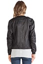 view 4 of 5 Basic Leather Bomber in Black