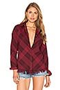 view 1 of 5 TOP À CARREAUX COUPE DROITE in Red