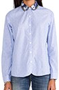view 6 of 8 Button Down Shirt with Embellished Collar in Blue