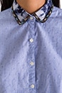 view 7 of 8 Button Down Shirt with Embellished Collar in Blue
