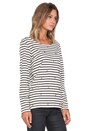 view 2 of 3 TOP À RAYURES BRETON in Black & White