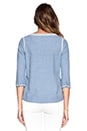 view 3 of 4 Embroidered Chambray Top in Blue