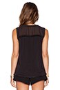 view 3 of 3 Studded Fringe Tank in Black