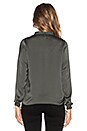 view 3 of 4 BLUSA CROSSOVER FRONT BLOUSE in Hunter Green