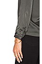 view 4 of 4 BLUSA CROSSOVER FRONT BLOUSE in Hunter Green