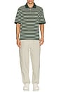 view 4 of 6 GOAT Pique Stripe Polo in Pine Green