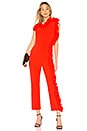 view 1 of 3 One Shoulder Ruffle Jumpsuit in Red