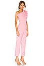 view 2 of 3 Ruffle One Shoulder Jumpsuit in Pink