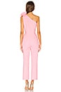 view 3 of 3 Ruffle One Shoulder Jumpsuit in Pink