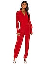 view 1 of 3 Long Sleeve Jumpsuit in Red