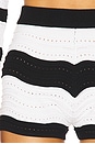 view 6 of 6 SHORT DE MALHA LISTRADO in Black & White