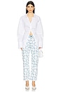 view 5 of 6 ШИРОКИЕ БРЮКИ FLOWER PRINT in Light Blue