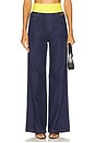 view 1 of 6 Waistband Wide Leg Jean in Blue