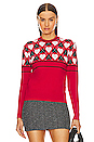 view 1 of 4 Active Hearts Sweater in Red