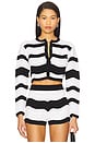 view 1 of 4 Knit Cardigan in Black & White