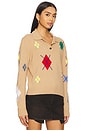 view 2 of 5 Broken Argyle Sweater in Beige