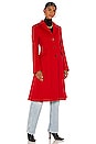 view 3 of 4 Long Coat in Red