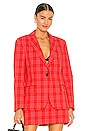 view 2 of 5 Plaid Blazer in Red & Pink
