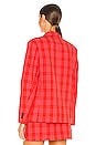 view 4 of 5 Plaid Blazer in Red & Pink