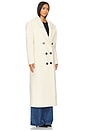 view 3 of 5 Wool Boucle Coat in Off White