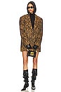 view 4 of 5 Cheetah Mini Skirt in Beige & Black