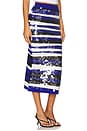 view 2 of 6 Sequin Knit Skirt in Blue & White