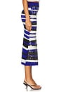 view 3 of 6 Sequin Knit Skirt in Blue & White