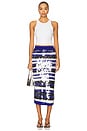 view 5 of 6 Sequin Knit Skirt in Blue & White