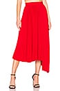 view 1 of 4 Pleated Maxi Skirt in Red