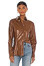 view 1 of 4 Button Down Top in Chocolate