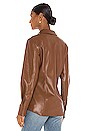 view 3 of 4 Button Down Top in Chocolate
