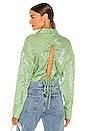 view 1 of 6 Shiny Crinkled Muslin Blouse in Mint