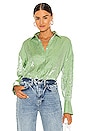 view 2 of 6 Shiny Crinkled Muslin Blouse in Mint
