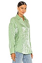 view 3 of 6 Shiny Crinkled Muslin Blouse in Mint