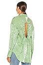 view 4 of 6 Shiny Crinkled Muslin Blouse in Mint