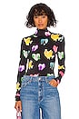 view 1 of 4 Heart Turtleneck Top in Black