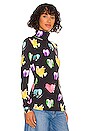 view 2 of 4 Heart Turtleneck Top in Black