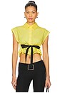 view 1 of 4 Tied Waist Shirt in Light Yellow