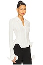 view 2 of 5 Undone Button Up Shirt in White