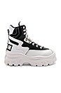 view 1 of 6 High Top Tractor Block Sneaker in White & Black