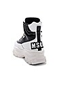 view 3 of 6 High Top Tractor Block Sneaker in White & Black
