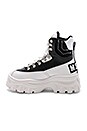 view 5 of 6 High Top Tractor Block Sneaker in White & Black
