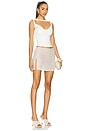 view 5 of 6 X FWRD Sasha Skirt in White & Natural in Natural & Silver