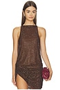 view 1 of 5 Annie Top in Dark Brown