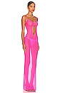 view 2 of 3 Mesh Maxi Dress in Pink