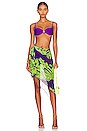 view 4 of 4 Pareo in Purple & Green